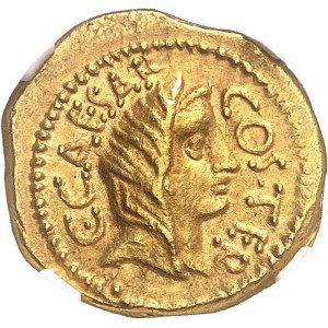 Jules César (60-44 av. J.-C.). Aureus ND (46 av. J.-C.), Rome.