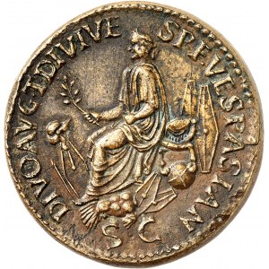Vespasien (69-79). Padouan du sesterce au Colisée du divin Titus, par Giovanni Cavino ND (c.1530-1570).