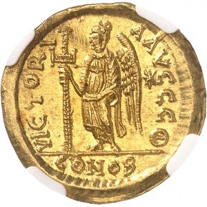 Zénon (476-491). Solidus 476-491, Constantinople ? ou Thessalonique ? 9e officine.