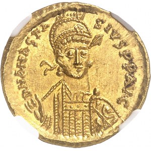 Anastase Ier (491-518). Solidus 1er type ND, Constantinople, 6e officine.