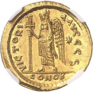 Anastase Ier (491-518). Solidus 1er type ND, Constantinople, 6e officine.