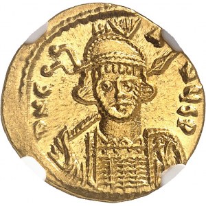 Constantin IV (668-685). Solidus, avec Héraclius et Tibčre 674-680, Constantinople, 4e officine.