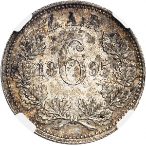 Afrique du sud (République d’). 6 pence 1895.