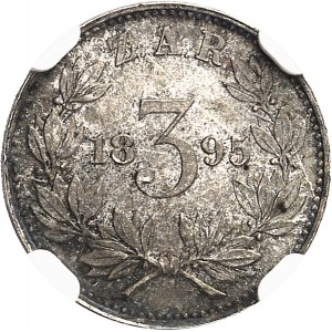 Afrique du sud (République d’). 3 pence 1895.
