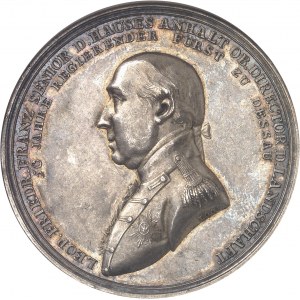 Anhalt-Dessau, Léopold III Frédéric François (1751-1817). Médaille, 50e anniversaire de rčgne du Duc, par Loos 1801, Berlin.