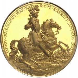 Bade, Louis Guillaume (1677-1707). Médaille, 300e anniversaire du margrave Louis Guillaume et de la Paix de Rastatt, frappe moderne 1955.