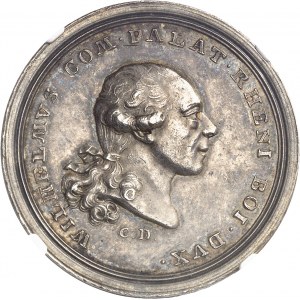 Bavičre, Guillaume de Birkenfeld-Gelnhausen (1799-1837). Médaille, mariage du duc Guillaume et Marie-Anne de Deux-Ponts-Birkenfeld, par C. Destouches ND (c.1780), Munich.