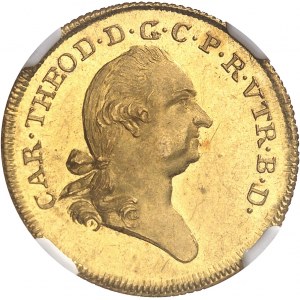 Bavičre, Charles-Théodore (1777-1799). Double ducat, aspect Flan bruni (PROOFLIKE) 1787, Munich.