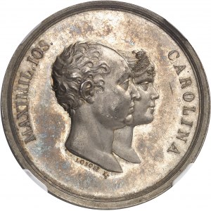 Bavičre, Maximilien I (IV) Joseph (1799-1806-1825). Médaille, visite de la nouvelle Monnaie de Munich, par Losch 1809, Munich.