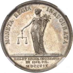 Bavičre, Maximilien I (IV) Joseph (1799-1806-1825). Médaille, visite de la nouvelle Monnaie de Munich, par Losch 1809, Munich.