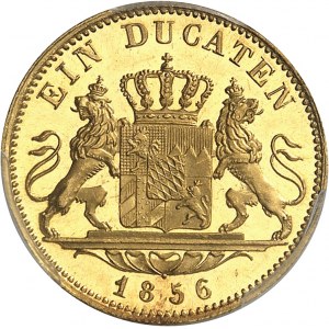 Bavičre, Maximilien II (1848-1864). Ducat, aspect Flan bruni (PROOFLIKE) 1856, Munich.