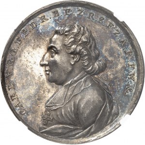 Confédération du Rhin, Charles-Théodore de Dalberg (1806-1813). Médaille, hommage de la ville de Francfort au Prince-Primat Charles-Théodore de Dalberg, par J. C. Reich 1807, Francfort-sur-le-Main.