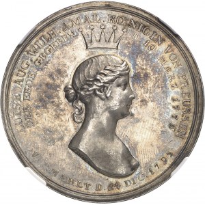 Prusse, Frédéric-Guillaume III (1797-1840). Médaille, mort de la reine Louise de Prusse par Loos 1810, Berlin.