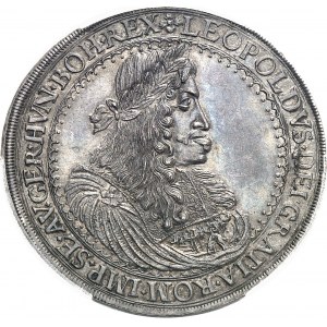 Léopold Ier (1657-1705). Double thaler 1678/5 IAN, Graz.