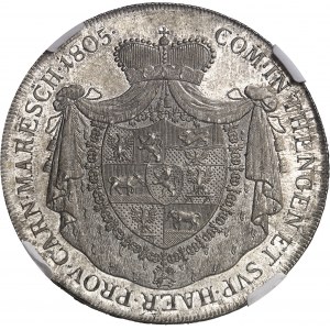 Auersperg (principauté d’), Guillaume (1800-1822). Thaler 1805, Vienne.