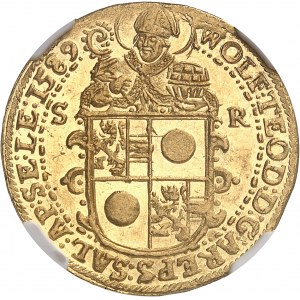 Salzbourg (évęché de), Wolf Dietrich de Raitenau (1587-1612). 2 ducats 1589 SR, Salzbourg.