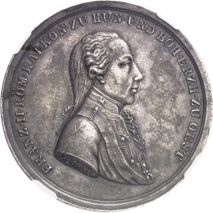 François II (1792-1835). Médaille, camp autrichien ŕ Prague, préparatifs contre la France, par Guillemard et Stuckhart 1804, Prague.