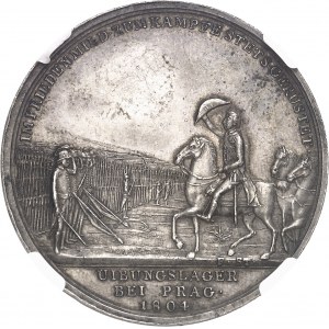 François II (1792-1835). Médaille, camp autrichien ŕ Prague, préparatifs contre la France, par Guillemard et Stuckhart 1804, Prague.