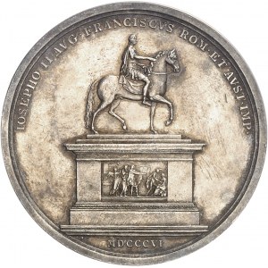 François II (1792-1835). Médaille, inauguration du monument équestre de l’Empereur Joseph II, par Wirth 1806, Vienne.