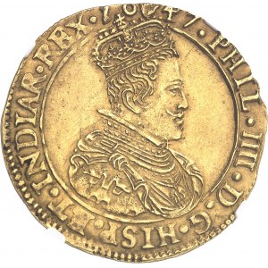 Brabant (duché de), Philippe IV (1621-1665). Double souverain 1647, Anvers.