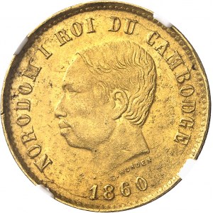 Norodom Ier (1860-1904). Deux francs, frappe en Or 1860 [1899], Bruxelles (Würden) [puis Phnom Penh].