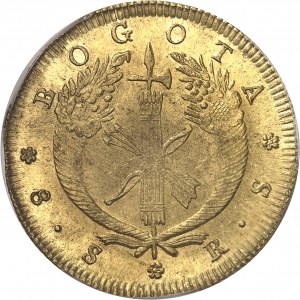République. 8 escudos 1830, RS, Santa Fe de Bogota.