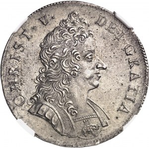 Christian V (1670-1699). Krone (couronne) ou 4 mark 1696, Copenhague.