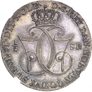 Christian VII (1766-1808). 1/2 speciedaler 1786 DCL, Altona.