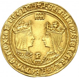 Ferdinand et Isabelle (1476-1516). Double excelente ND, Aqueduc, Ségovie.