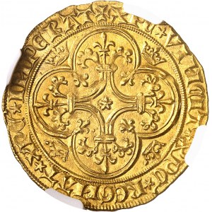 Charles VI (1380-1422). Écu d’or ŕ la couronne, 1čre émission ND (1385).