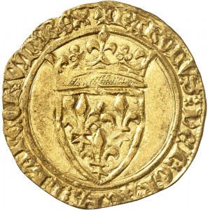 Charles VI (1380-1422). Écu d’or ŕ la couronne, 4e émission ND (1394-1411), La Rochelle.