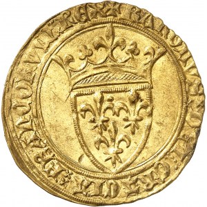Charles VI (1380-1422). Écu d’or ŕ la couronne, 5e émission ND (1411-1418), Paris.