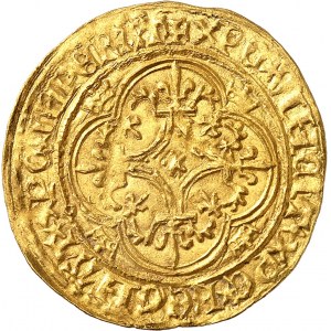 Charles VI (1380-1422). Écu d’or ŕ la couronne, 5e émission ND (1411-1418), Saint-Lô.