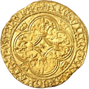 Charles VI (1380-1422). Écu d’or ŕ la couronne, 5e émission ND (1411-1418), Tours.