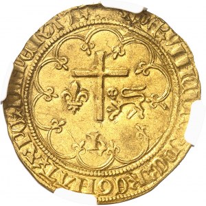 Henri VI d'Angleterre (1422-1453). Salut d’or 2e émission ND (1422), Véronique, Dijon.