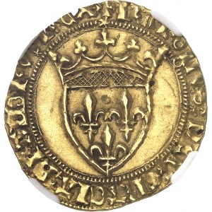 Charles VII (1422-1461). Écu d’or ŕ la couronne 1er type, 3e émission ND (1424), Toulouse.
