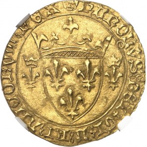 Charles VII (1422-1461). Écu d’or ŕ la couronne 3e type, ou écu neuf, 6e émission ND (1450-1461), Toulouse.