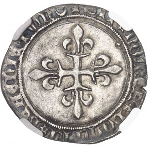 Charles VII (1422-1461). Gros de Roi, 2e émission ND (1455), Montpellier.