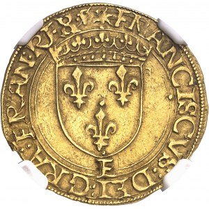 François Ier (1515-1547). Écu d’or ŕ la croisette ND (1542-1547), E, Tours.