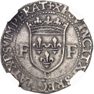 François Ier (1515-1547). Demi-teston, 13e type ND (1541-1545), B, Rouen.
