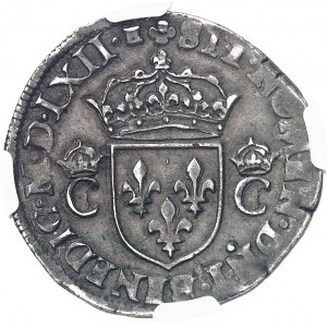 Charles IX (1560-1574). Teston 6e type dit “morveux”, cuirasse ŕ plates 1562, OA, Orléans.