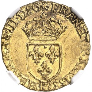 Henri III (1574-1589). Écu d’or au soleil 1587, K, Bordeaux.