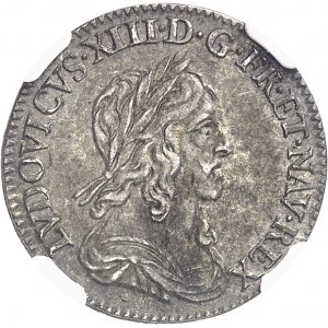 Louis XIII (1610-1643). Douzičme d’écu, 3e type 1643, A, Paris (rose).