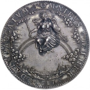 Louis XIII (1610-1643). Médaille, fin de la régence de Marie de Médicis et début du rčgne personnel de Louis XIII, attribuée ŕ Nicolas Briot 1617, Paris.