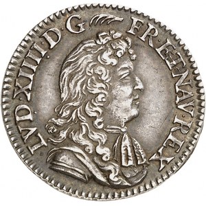 Louis XIV (1643-1715). Douzičme d’écu ŕ la cravate, 1er type 1681, A, Paris.