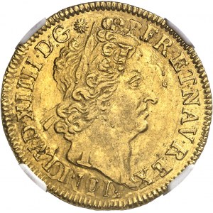 Louis XIV (1643-1715). Double louis aux huit L et aux insignes, réformation 1701, K, Bordeaux.