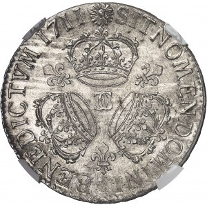 Louis XIV (1643-1715). Écu aux trois couronnes 1711, CC, Besançon.