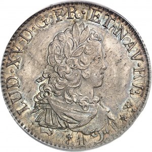 Louis XV (1715-1774). Écu de France 1721, C, Caen.