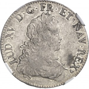 Louis XV (1715-1774). Écu de France, flan neuf 1724, G, Poitiers.