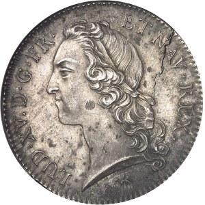 Louis XV (1715-1774). Écu au bandeau, Flan bruni (PROOF) 1740, A, Paris.